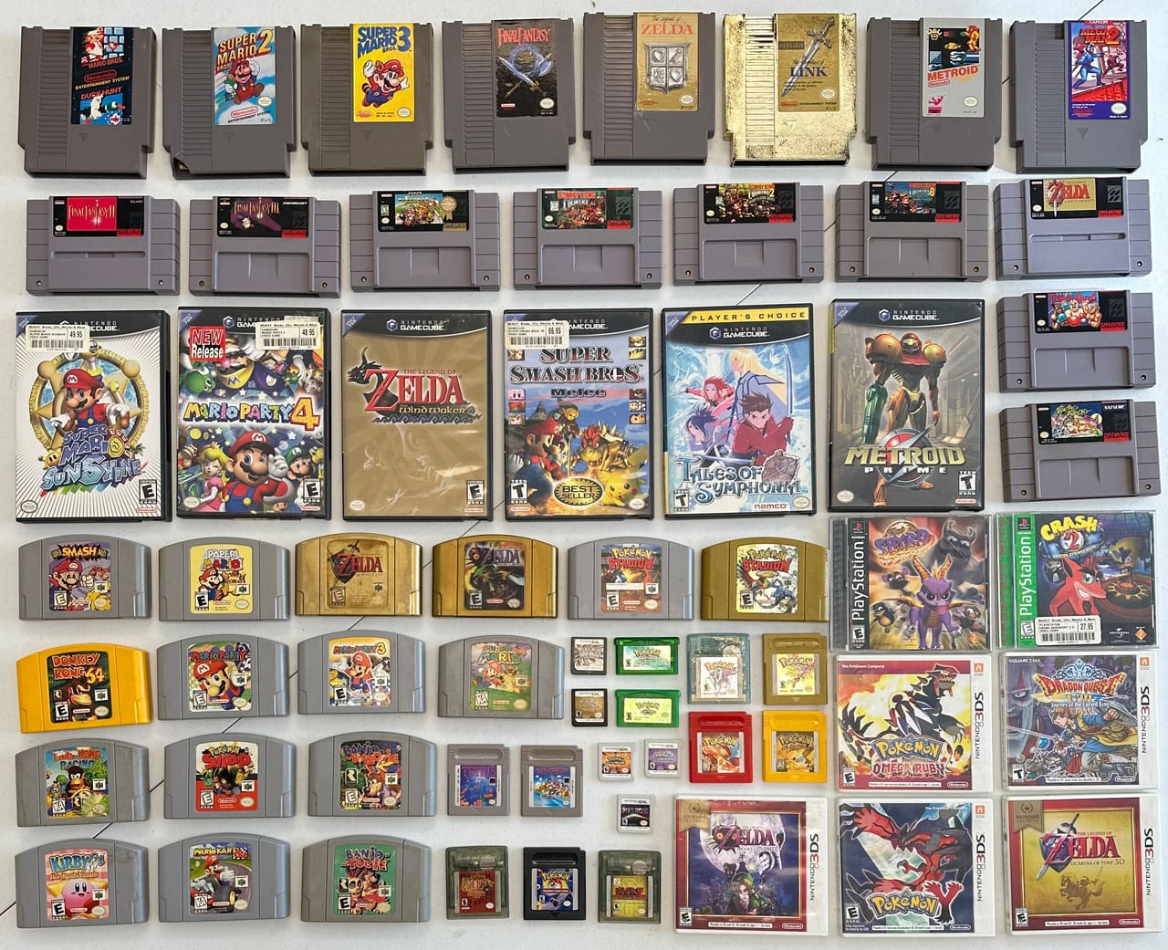 Huge gaming haul featuring games and consoles