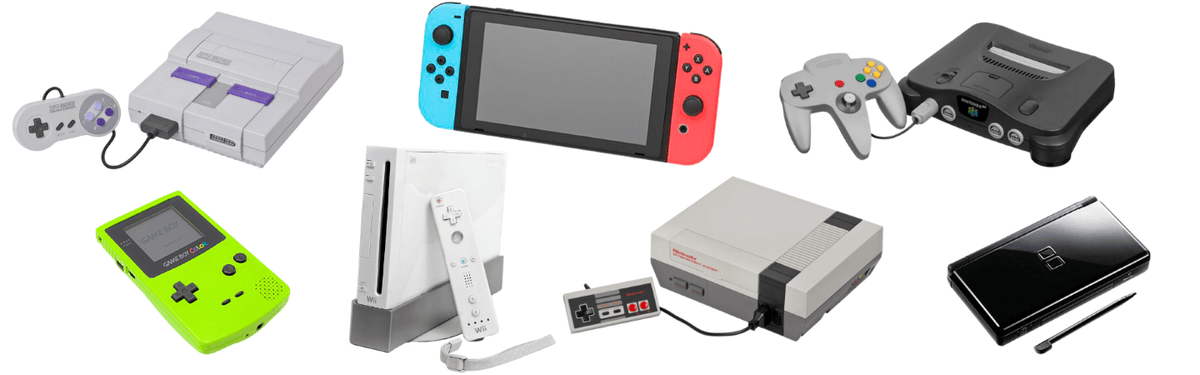 Sell Nintendo consoles and games: Switch 2, Switch, NES, SNES, N64, GameCube, Wii, Game Boy, DS and 3DS