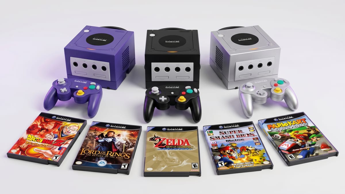 Nintendo GameCube console, controller, and games accepted for cash trade-in