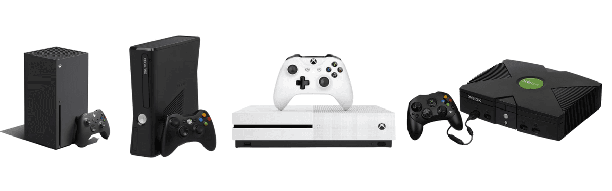 Xbox consoles from Series X to Original Xbox, games and accessories